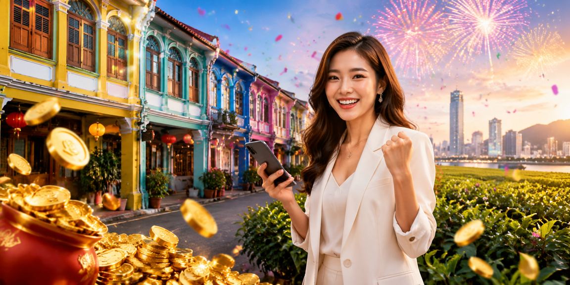 Mobile casino player in Penang using a smartphone to play on 757