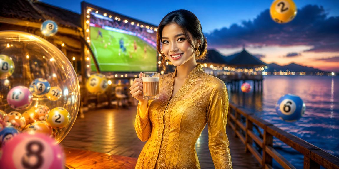 A Sabah football bettor using the 757 platform, dressed in kebaya